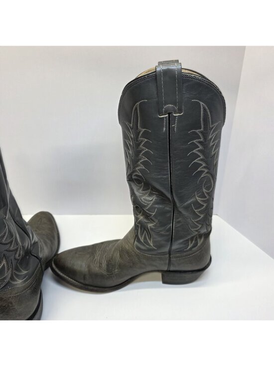 Nocona Western Boots Mens 7.5E Wide Brown Olive Distressed Leather USA